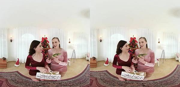 Czech VR 390 - Free Christmas VR Porn Experience With TwoHorny Sluts